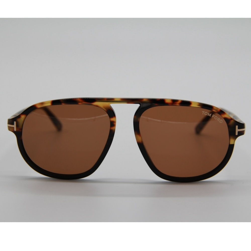 NEW TOM FORD HARRISON TF755 56E AVIATOR SUNGLASSES TOM FORD TF755/S BROWN - Picture 5 of 10
